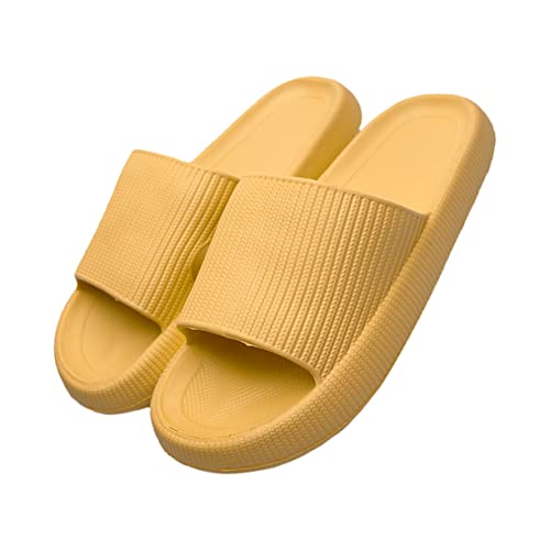 ROMISBABA 1 Par Zapatillas De Masaje Para Hombres y Mujeres No Interior Circulación Zapatillas De Baño Zapatillas De Casa Unisexo Zapatillas De Ducha Zapatillas on Yellow Eva