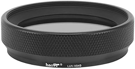 Haoge LUV-X54B Metal Lens Hood Shade with MC UV Protection Multicoated Ultraviolet Lens Filter for Fujifilm Fuji X100V Camera Black