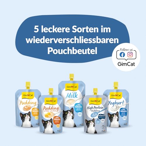 GimCat Pudding mit Käse - Cremiger Snack für zwischendurch mit Kalzium - Made in Germany (1 x 100 g)