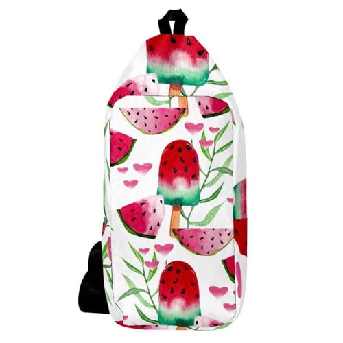 Sac à dos coloré au parfum de vacances motif sucettes et pastèques fruitées