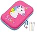 Produktbild Federmäppchen, Blest Guest 3D Niedliches EVA-Einhorn Federbeutel Schreibwaren Box Anti-Schock Großraumfach für Mädchen Schüler Jugendliche Kinder (einhorn1Rosa)