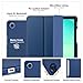 MoKo Case for Galaxy Tab A11+ Plus/A9+ 11-Inch 2025/2023, Slim Stand Protective Smart Cover with Hard PC Translucent Back Shell for Galaxy Tab A11+/A9 Plus Tablet, Auto Wake/Sleep, Navy Blue