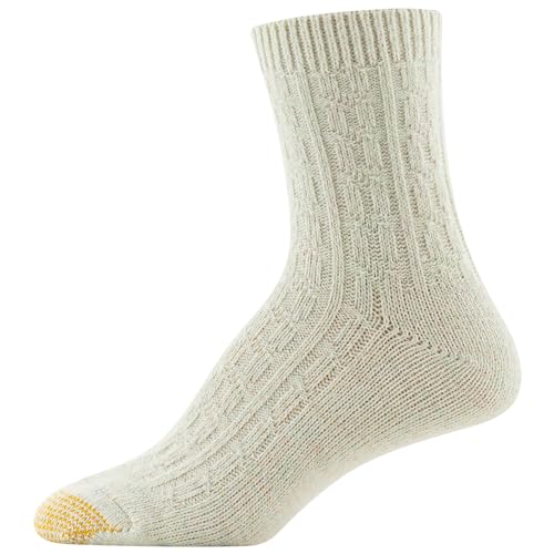GOLDTOE Womens Sparkle Cable Midi Crew Socks, 3-pairs3