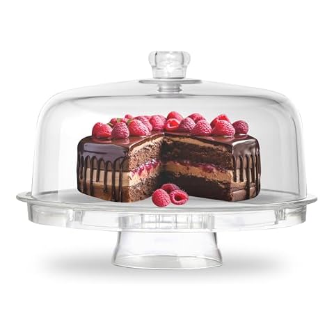 Multi-Function 6-in-1 Cake Stand with Dome Lid Cover