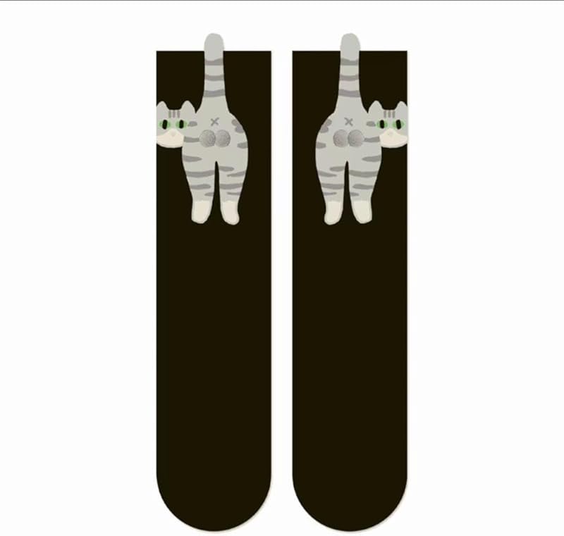 Lot de 2 paires de chaussettes fantaisie en coton doux sur le thème des animaux pour femme et homme, idée cadeau amusante et décontractée