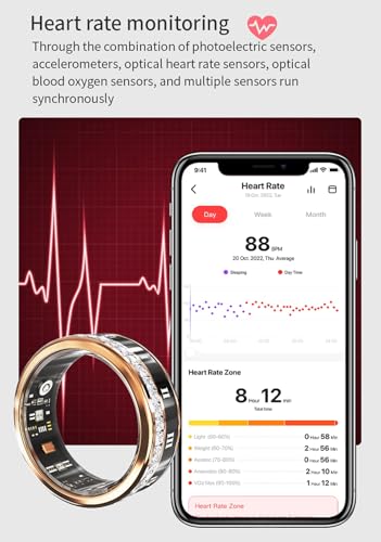 Smart Ring Gezondheidsmeter Ring Gezondheidsmeter Smart Ring Met Oplaadcompartiment Geen App Abonnement Vereist - Afbeelding 4
