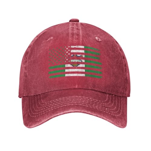 Gorra De Béisbol Estados Unidos Y Bandera De Sacatepéquez Gorra De Béisbol De Caza Moda Unisex Visera Sombreros, para Senderismo, Playa, Exterior, 55-59cm