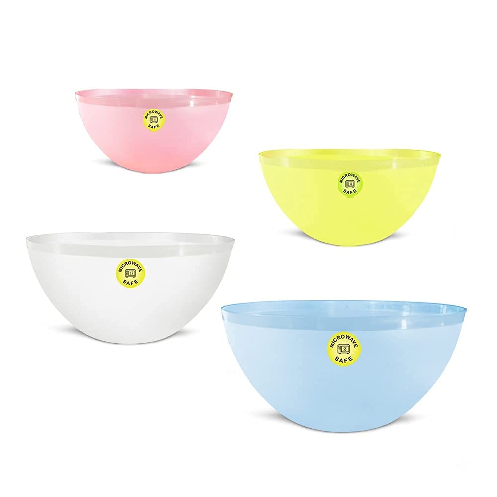 Royale Mesum™ Plastic Modern Mixing Bowl Set - 2800ml, 2000ml, 1200 ml, 800ml, Set of 4,multicolour