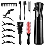 Laelr Hair Brush Set 12 Pcs Detangling Brush Set for Curly Hair Wet and Wavy Hair Detangler Comb wit