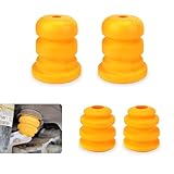 ijuicy 4 PCS Car Control Arm Bumper Buffer Blocks, Two Front Lower Suspension and Two Rear Axle Bumper Bump Stops, Replacement 15153958 15039397, Compatible with Cadillac Chevrolet GMC (Yellow)