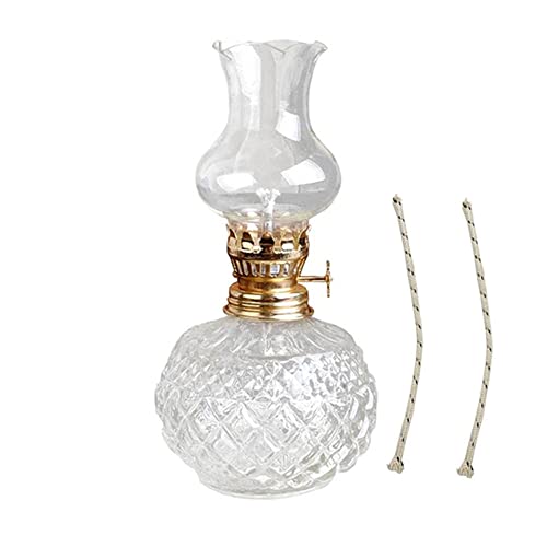 Ofilles 8 Fluid Ounce Large Capacity Oil Lamps For Indoor Use, Oil Lamp Wicks With Fire Control Knob, Kerosene Lamp Oil Lamps/Lanterns, Hurricane Lamp With Adjustable Fire Wick (1) #TOP5