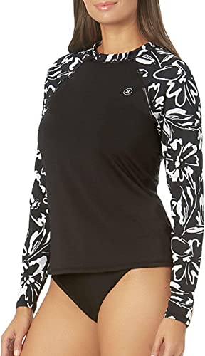 Hurley Ladies Long Sleeve Rash Guard (Xl, Ink Fresco) #TOP2