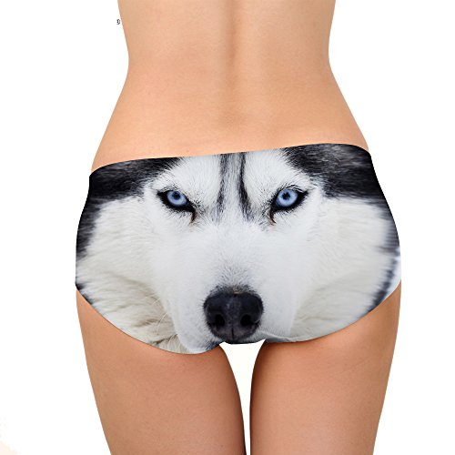 Image of Dellukee Sexy Women Underwear Briefs Breathable Hipster Panty White Alpaca Print