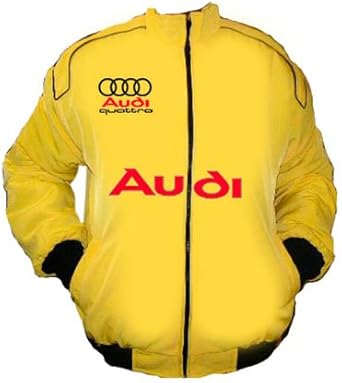 Amazon.com: Audi Quattro Racing chamarra amarillo : Deportes y Actividades  al Aire Libre