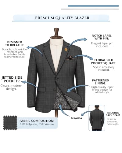 Image of Men's Slim Fit Formal Casual Blazer Notch Lapel Single Breasted Coat
