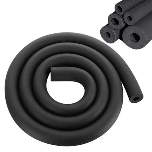 Espuma Tubo de Aislamiento de Tuberías 16mm Tubo de Aislamiento Térmico Negro 1.8m Tubo Espuma Pipe Insulation Suave y Respetuoso con El Medio Ambiente para Conductos de Aire Acondicionado (Ø16mm)