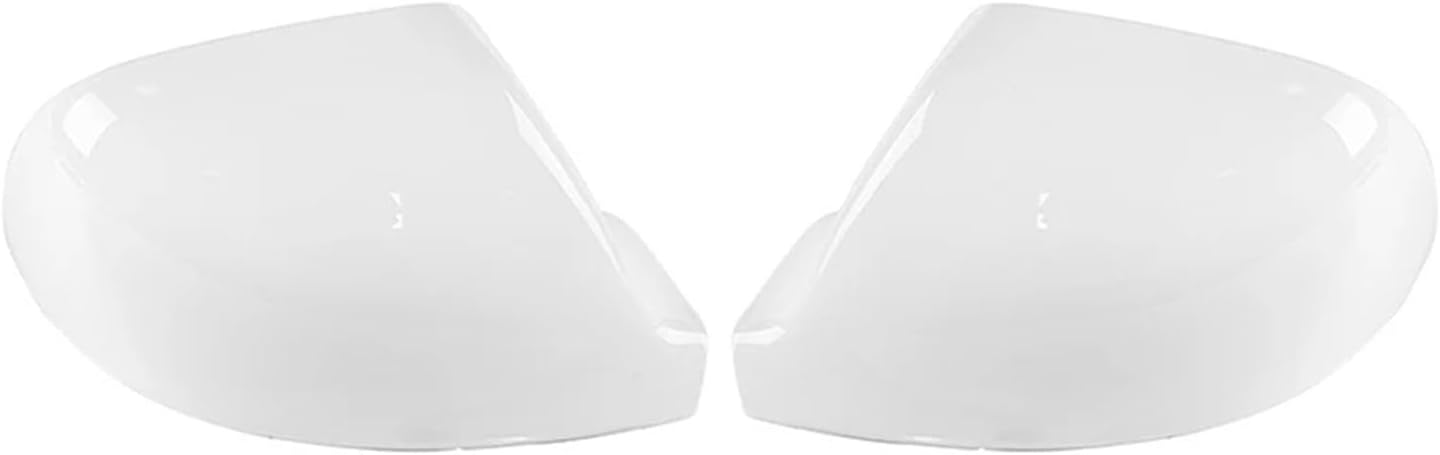 Wing Mirror Cover Rearview Mirror Cover Side Wing Mirror Cap Glossy White Trim for VW Transporter T5 T5.1 2010-2015 T6 2016-2019 Cap Side Mirror Covers(Color:Left 1pc)