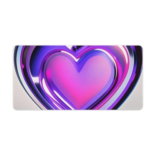 Mouse Pad Purple Hearts Gaming Grande 30x60 cm Antideslizante