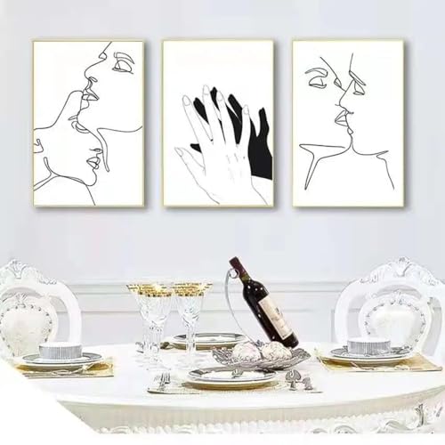 Peinture murale salon triptyque pour harmoniser une décoration intérieure trop vide