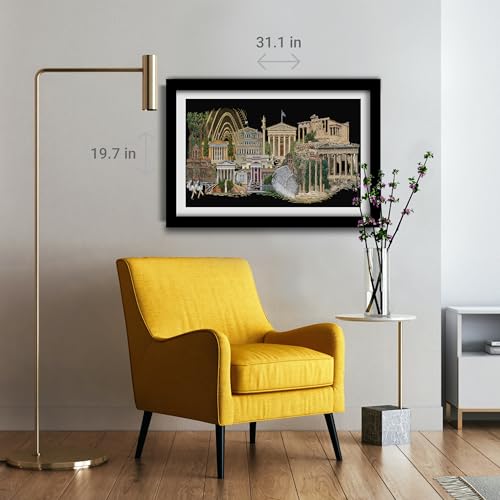 Image of Thea Gouverneur 545A 18 Count Athens on Aida Counted Cross Stitch Kit on White Aida, 31 inch by 20 inch, Multicolor