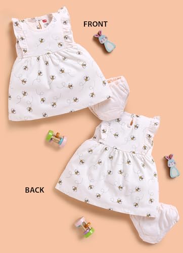 Image of LuvLap Baby Girl 100% Cotton Sleevless Girls Frock Pack of 3