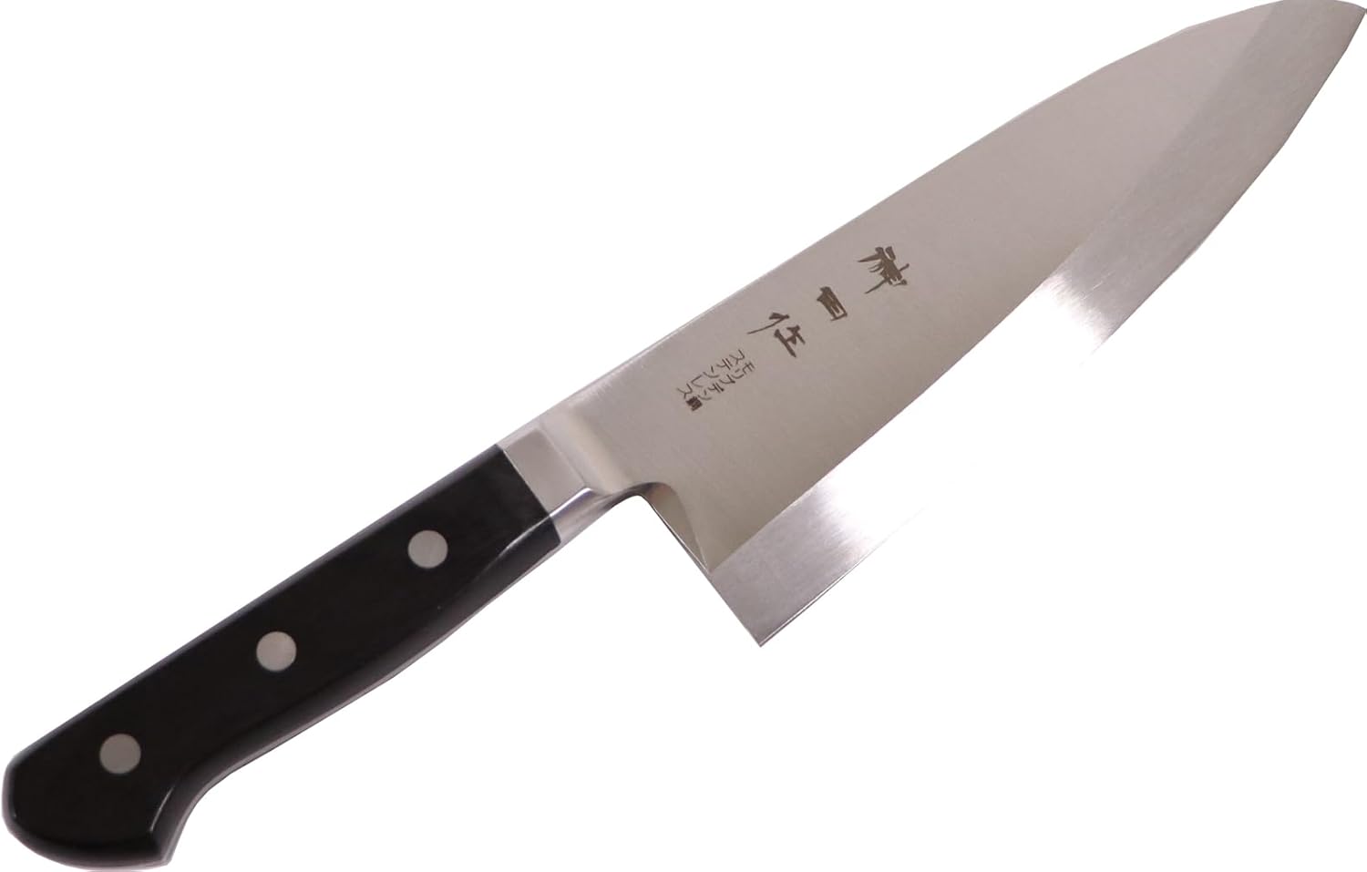 KANDA 129088 Gyu Knife, 11.8 inches (30 cm), Made in Japan, Commercial Kitchen Knife, with Base, Molybdenum Steel, Black Plywood