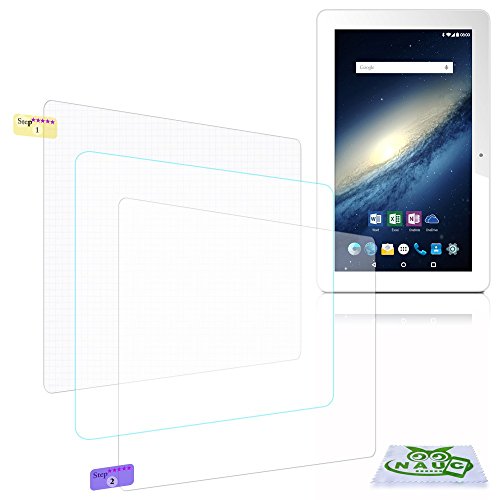NAUC Display Schutz Folie kompatibel für Odys Space One 10 / SE Schutzfolie 2x klar Universal Folie Displayschutzfolie
