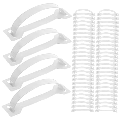 CHILDWEET 100pcs Carton Handle Carton Boxes Handles for Moving Shipping Straps Package Handles Adhesive Carry Handles for Boxes Self Adhesive Carry Handle Carrying Handle Pe White