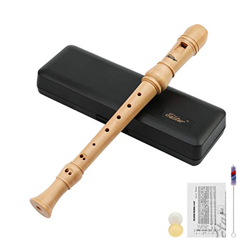 Eastar ERS-31GM Maple Wood Soprano Recorder German Style C Key Wooden 3 Piece