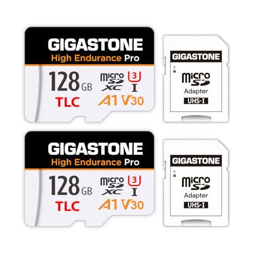 GIGASTONE 128 GB Micro-SD-Karte 2er-Pack – Hohe Geschwindigkeit Für Dashcams & Action-Kameras