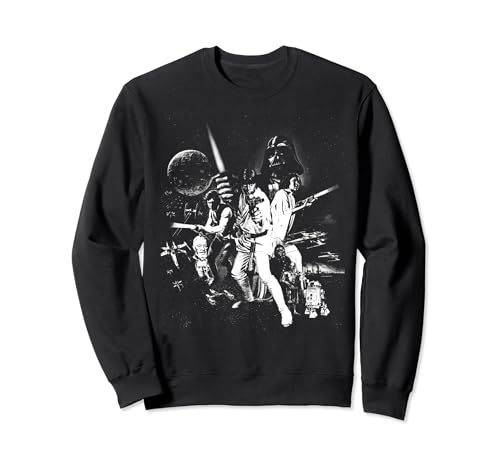 Star Wars New Hope Group Poster Sweatshirt en textile premium durable