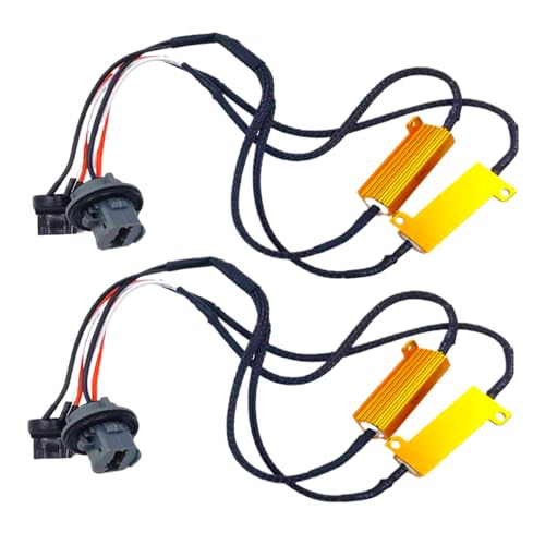 Led Load Resistors Fix Hyper Flash for Switchback LED Turn Signal Blink Light LED License Plate Lights Daytime Running Light BrakeLigh Error Code (7443)