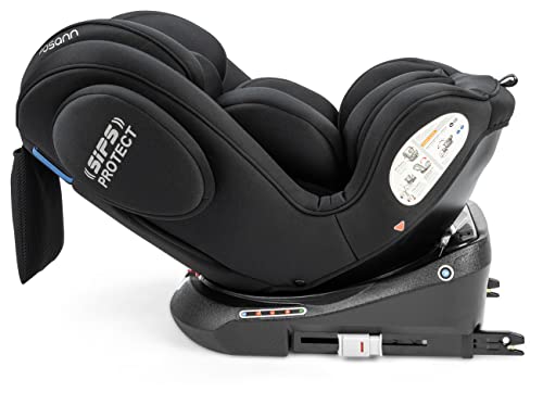 Osann Swift360 Kinderautositz drehbar Gruppe 1/2/3 (9-36 kg), Autositz All Black
