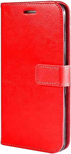 Housse cuir iPhone 13 Pro Max rouge KANUZ rabat aimanté finition premium TPU