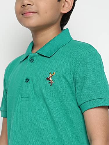 Image of Li'l Tomatoes Boys Pique Cotton Polo T-Shirt | Classic Collar & Button Placket | Soft & Breathable Summer Wear | Casual Comfort | 3-16 Years