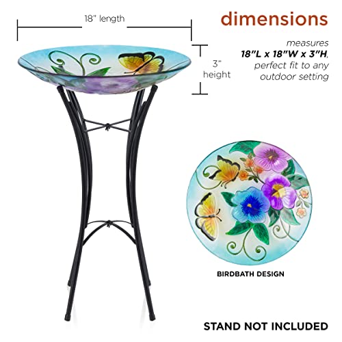 Alpine Corporation Kpp606T-18 Topper Birdbath, Multi Color #TOP2