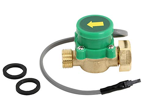 KOLERFLO Hot Water Flow Sensor Switch,AC 110V G3/4â€-1/2â€ Flow Switch for Shower Booster Pump(120W)