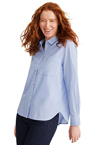 C&A Damen Bluse Melange/Meliert blau 44