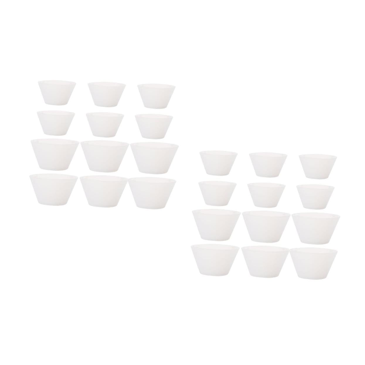 OSALADI 2sets 20pcs Silicone Mixing Cups for Epoxy Craft Projects Durable Reusable DIY Glue Tools for Casting Jewelry Making and More Easy to Clean 20pcs*2