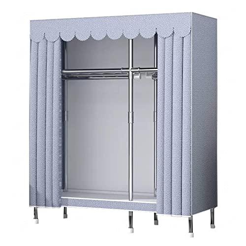Armario portátil de tela plegable con barra para colgar para dormitorio/sala de estar