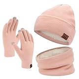 Doublure en Polaire Chaude - différent de la plupart des ensembles bonnet echarpe et gants pour femmes et hommes, notre ensemble bonnet et gants a une doublure en polaire douce et épaisse, profitez d'une chaleur supplémentaire et vous protège même pendant l'hiver le plus froid.