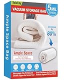 Vacuum Storage Bag for Pre-Folded Twin/Full Mattresses, Heavy Duty Vacuum Seal Bags for Mattress, Bedding, and Blankets, Space Saver Compression Bags for Moving and Storage (86.6x39.3 inches)