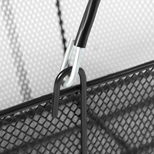 Cncest GY8HKTI3WDWJ8-JHIN 12Pcs 19L Iron Shopping Baskets With Handles, Black Wire Mesh Shopping Basket Store Baskets Used thumb #5