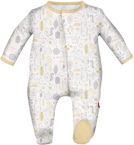 Magnetic Me Footie Pajamas Soft Modal Baby Sleepwear Quick Magnetic Fastener Sleeper Into The Woods 3-6 Months