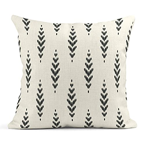 Artsocket Set Of 4 Throw Pillow Covers Ikat Tribal And Boho Bohemian Ethnic Herringbone For Ideas Decor Linen Pillow Cases Home Decorative Square 18X18 Inches Pillowcases #TOP4