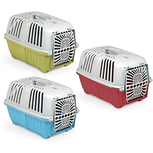 Art Plast Transportín para Perros de Polipropileno de 50 cm de Largo Dimensiones 480x310x h 330 mm en Colores Surtidos: Azul, Verde o Rojo - según disponibilidad Cover