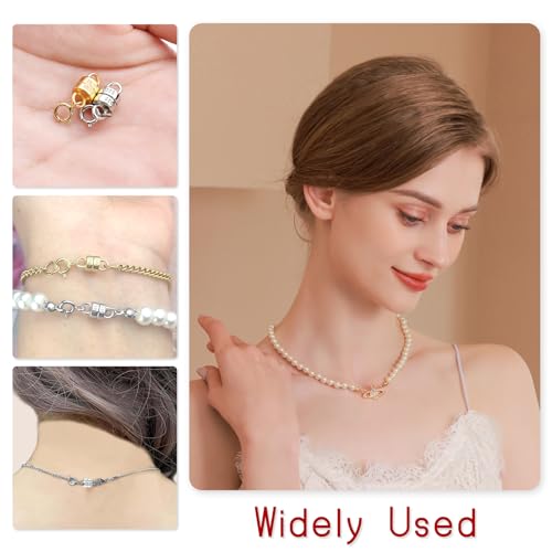 Ohinglt 01 14K Gold Plated 925 Sterling Silver Magnetic Necklace Clasps And Closures,Gold And Silver Bracelet Clasp Converter thumb #5