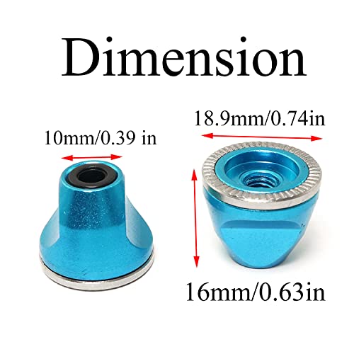 Pro Bamboo Kitchen 2Pcs Bicycle Quick Release Lever Nut M5 Screw Blue Non-Slip Nut Mountain Bike Quick Release Shaft All Aluminum Alloy Nut For Fixed Gear Road Bike Modified Parts #TOP2