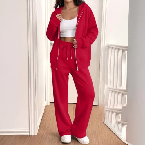 SdGgsgv Sweat Set for Women Zip Up Hoodie Jogger Pants Workout Sweatset - image 6