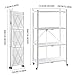 Folding Shelf Foldable Shelves with Wheels - Folding Shelves No Assembly , Collapsible Shelf Unit Display, Kitchen Organizers and Storage, Pop Up Heavy Duty Rack , 4-Tier White 28